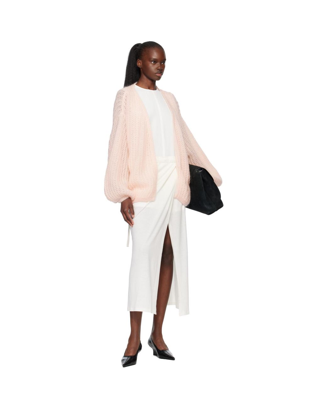 Totême Pink Puffed Cardigan