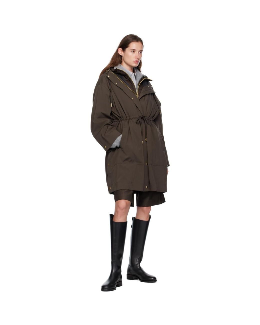 Moncler Black Sainbel Long Down Parka