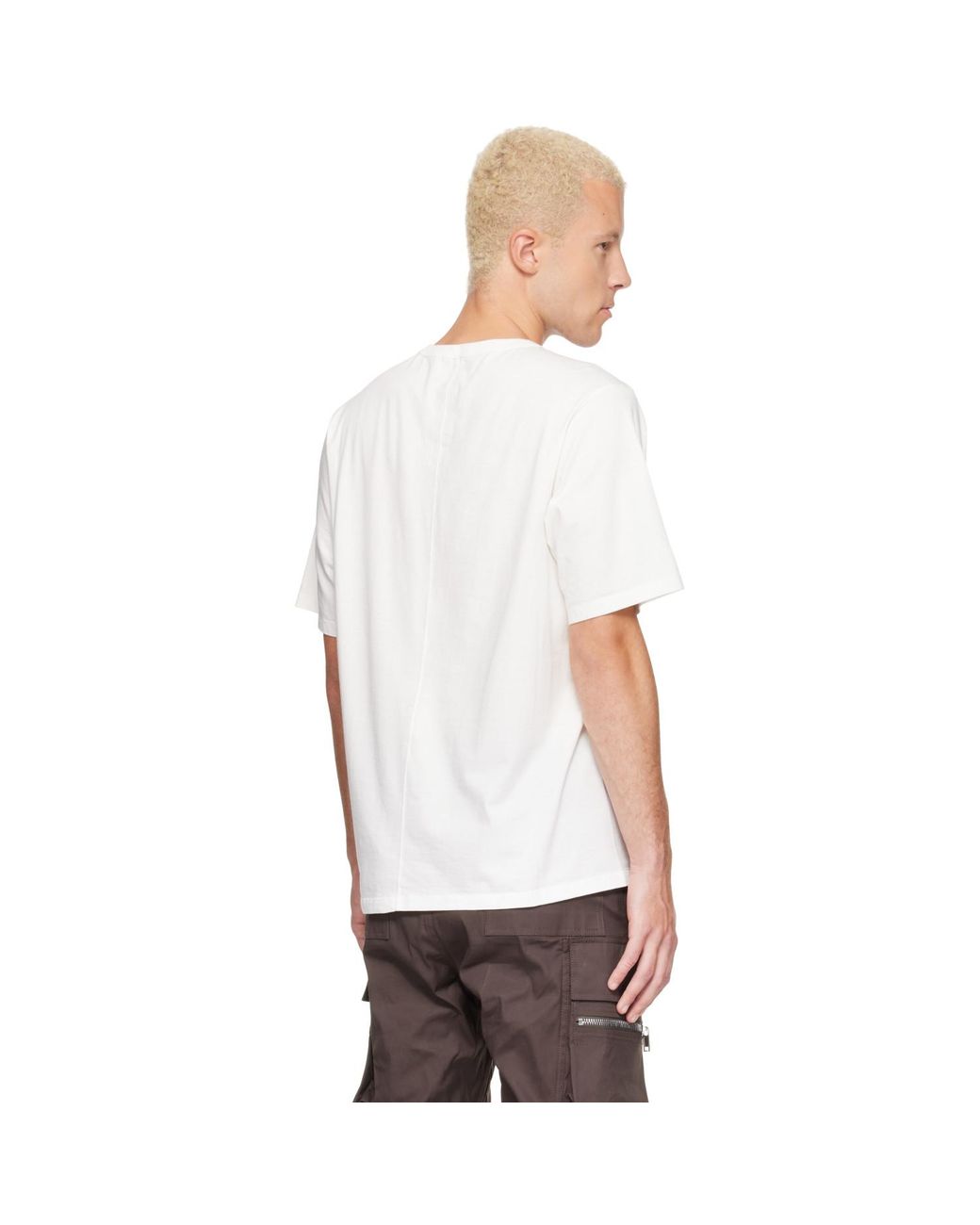 Rick Owens White Tower Brad T-Shirt for men