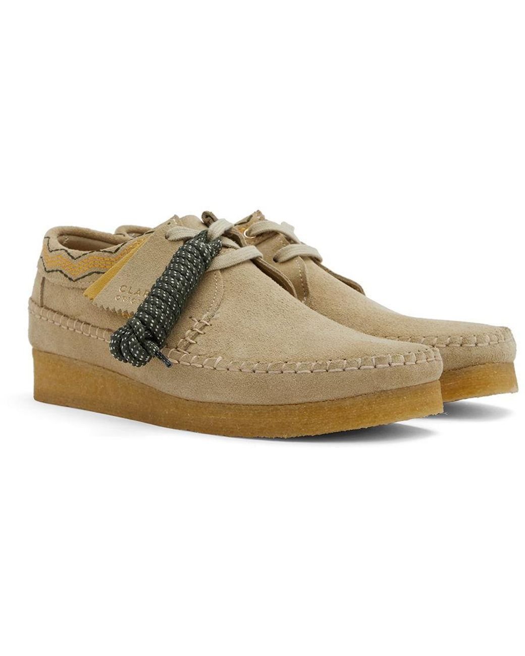 Clarks Suede Taupe Weaver Oxfords in Black for Men | Lyst