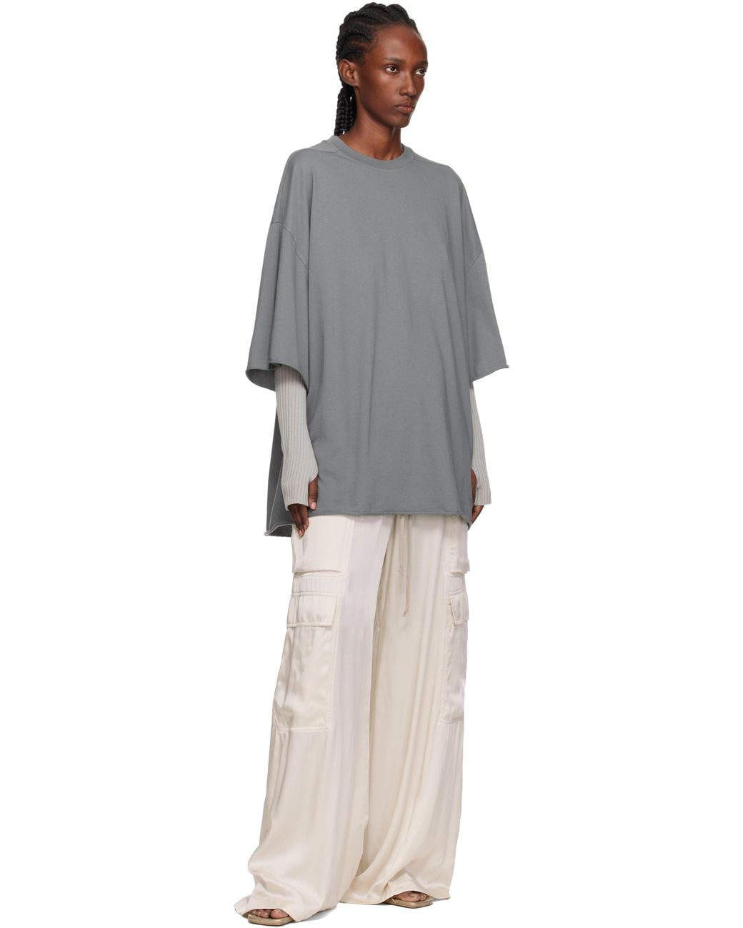 Rick Owens グレー Concordians Rasato Knit アームウォーマー Black