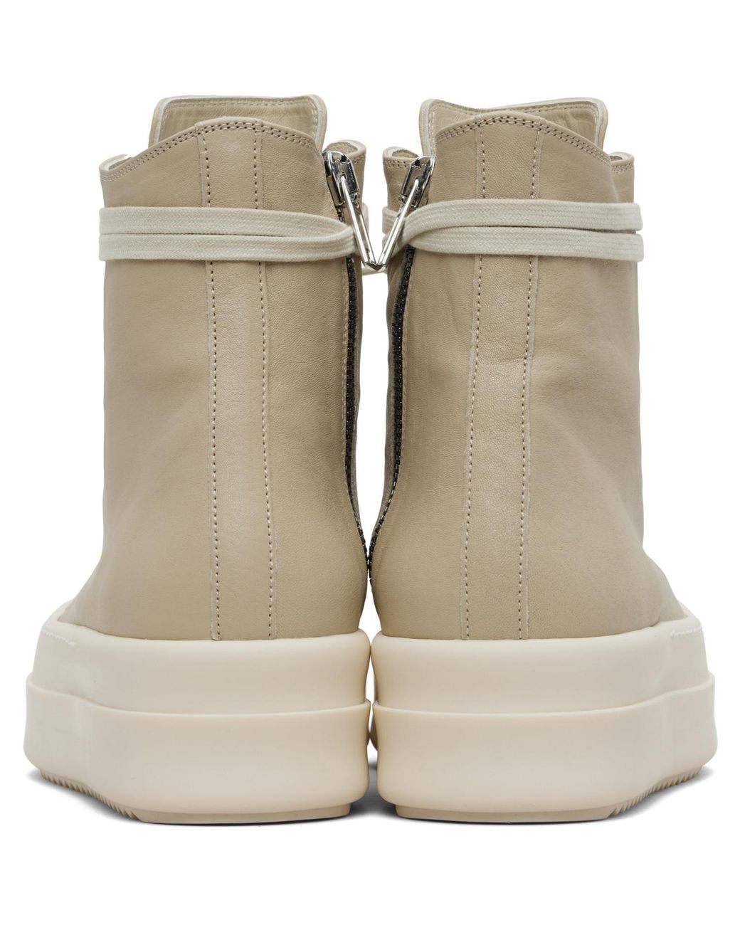 Rick Owens Natural Mega Bumper Sneakers