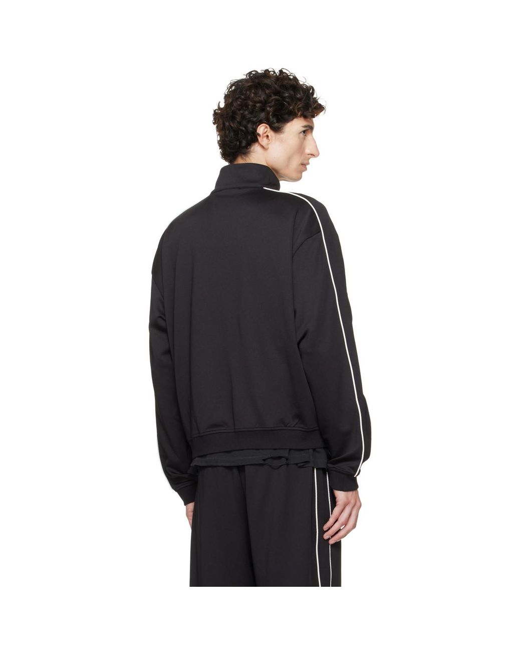 Represent Black Taped Track Jacket for men
