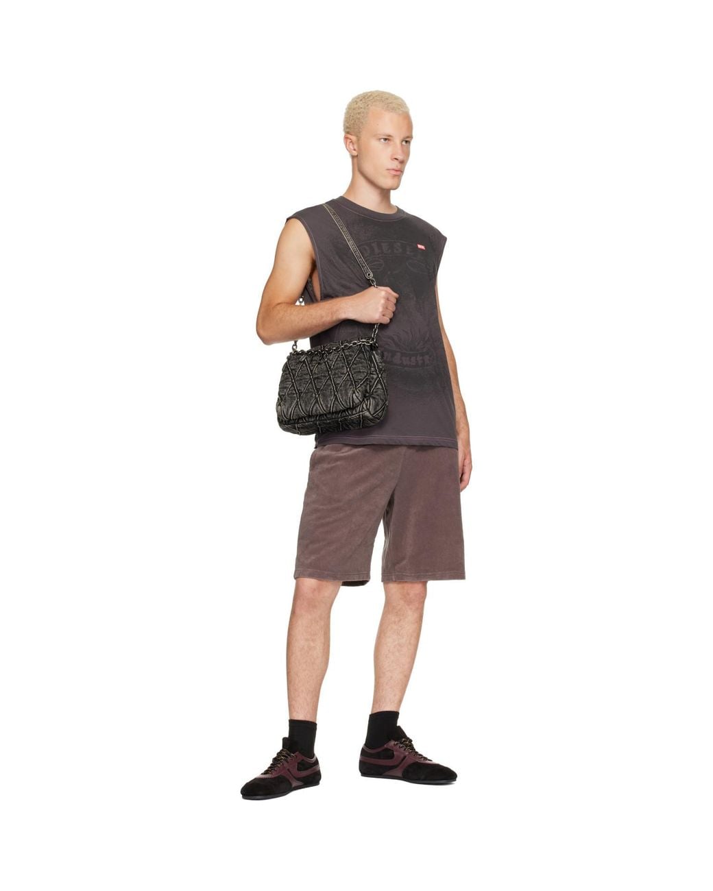 DIESEL Black Dsl 3D X Camera Bag for men