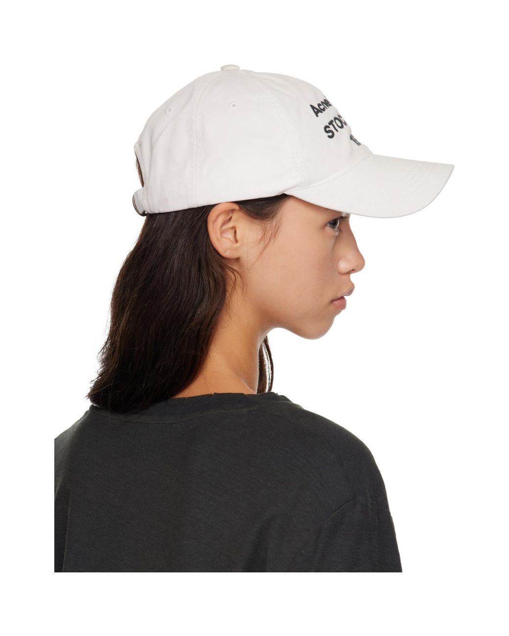 Acne Black Off- '1996' Logo Baseball Cap
