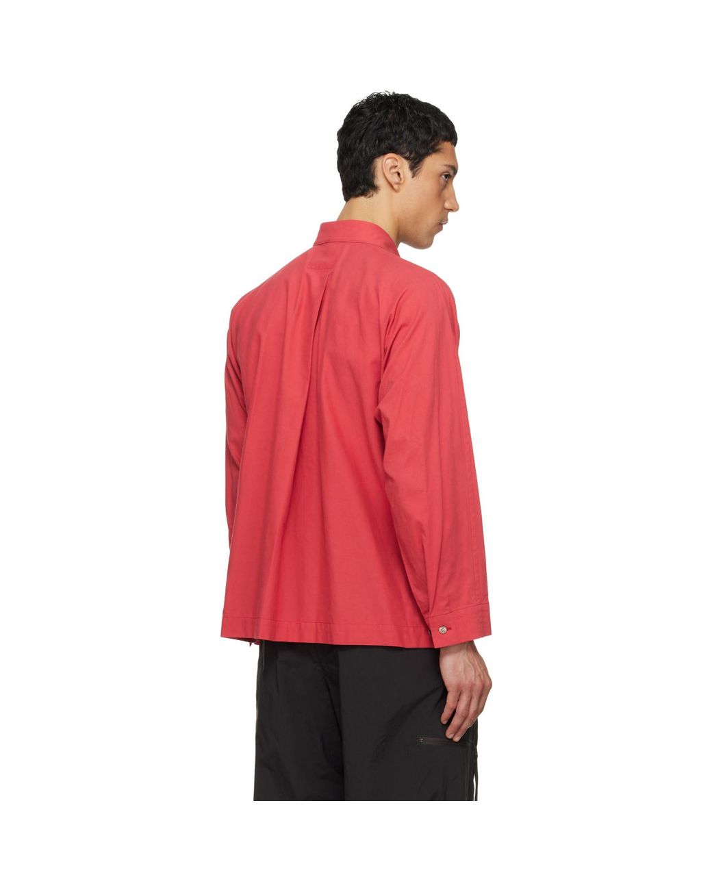 Homme Plissé Issey Miyake Red Streamline Shirt for men