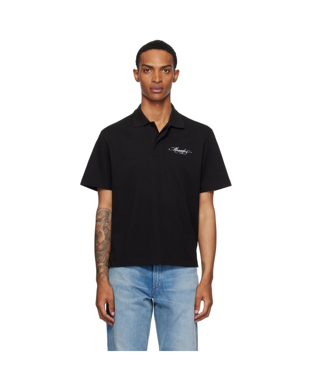 Moncler Black Archivio Creativo Polo for men