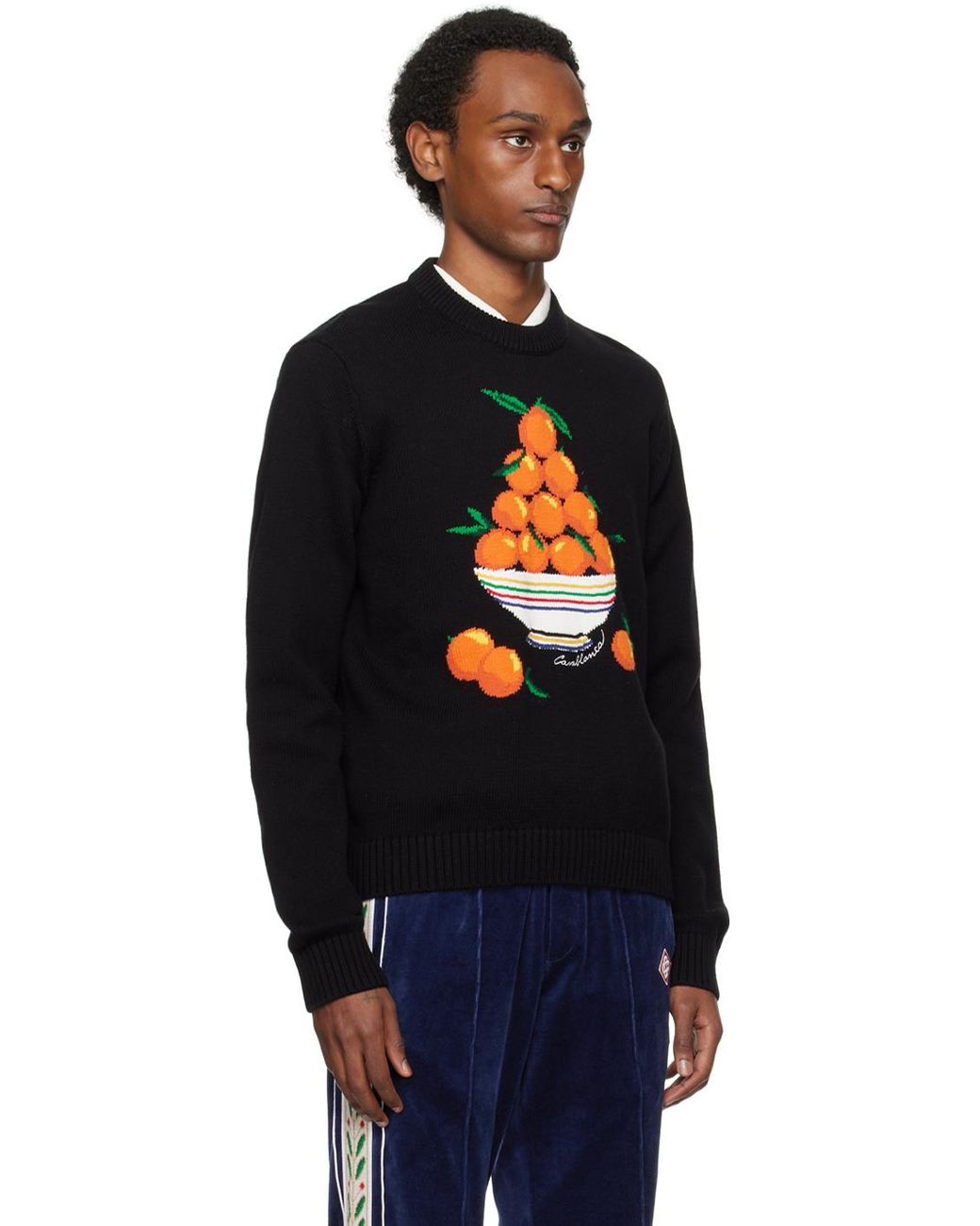 CASABLANCA Pyramide D Oranges Sweater in Black for Men Lyst UK
