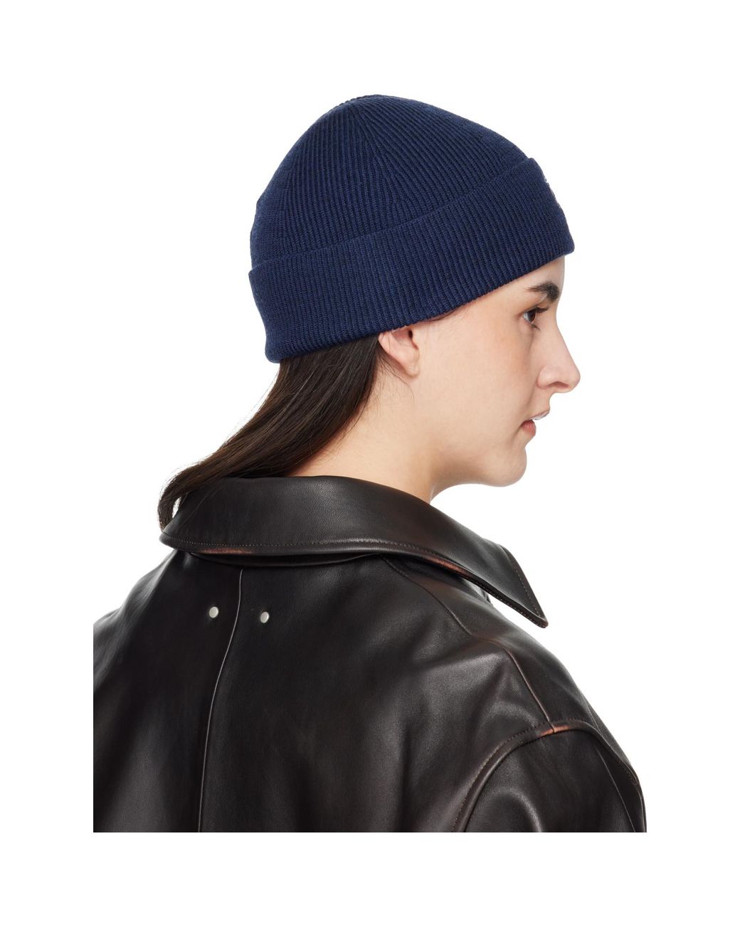 Acne Blue Merino Wool Beanie
