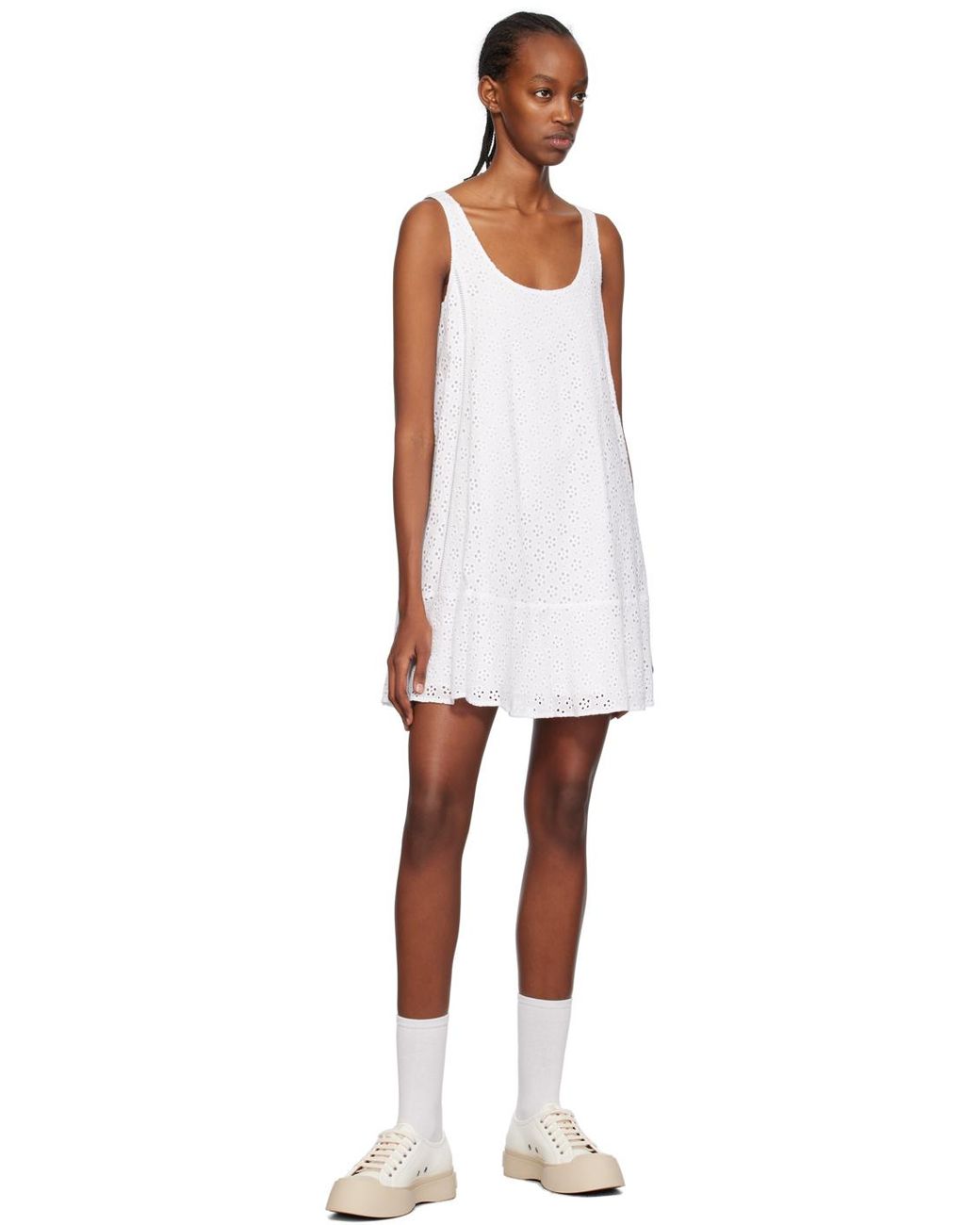Robe courte blanche a ecusson KENZO en coloris Noir Lyst