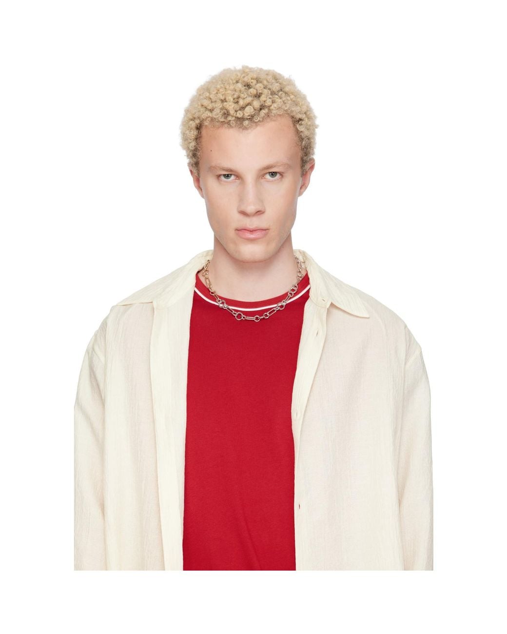 Justine Clenquet Metallic Scott Choker for men