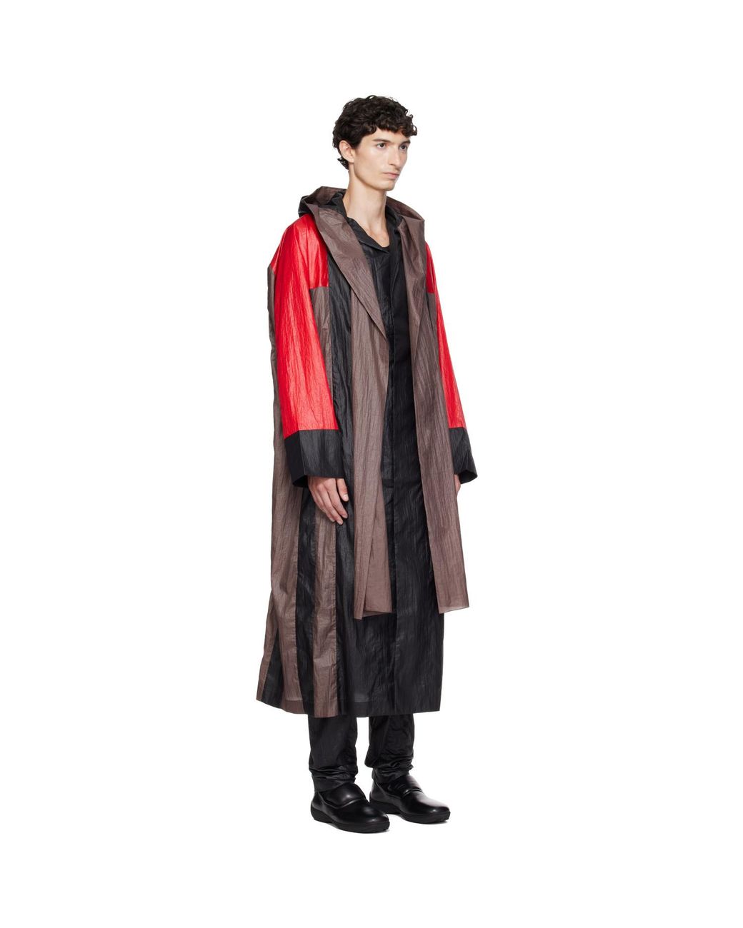 Kiko Kostadinov Red Hertel Stripe Coat for men