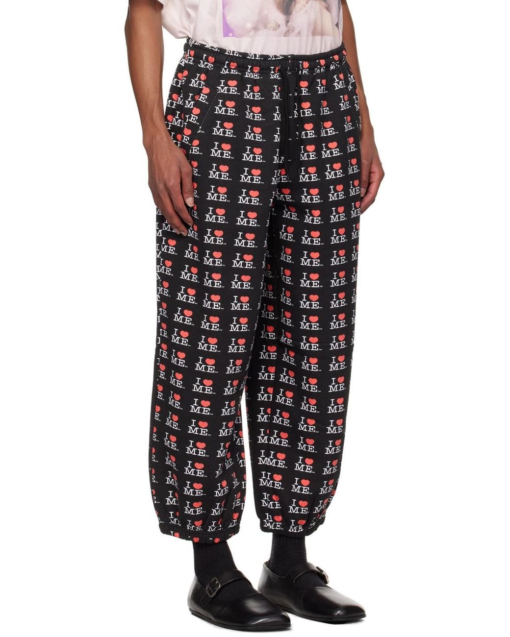 Ashley Williams 'i Heart Me' Sweatpants in Black for Men