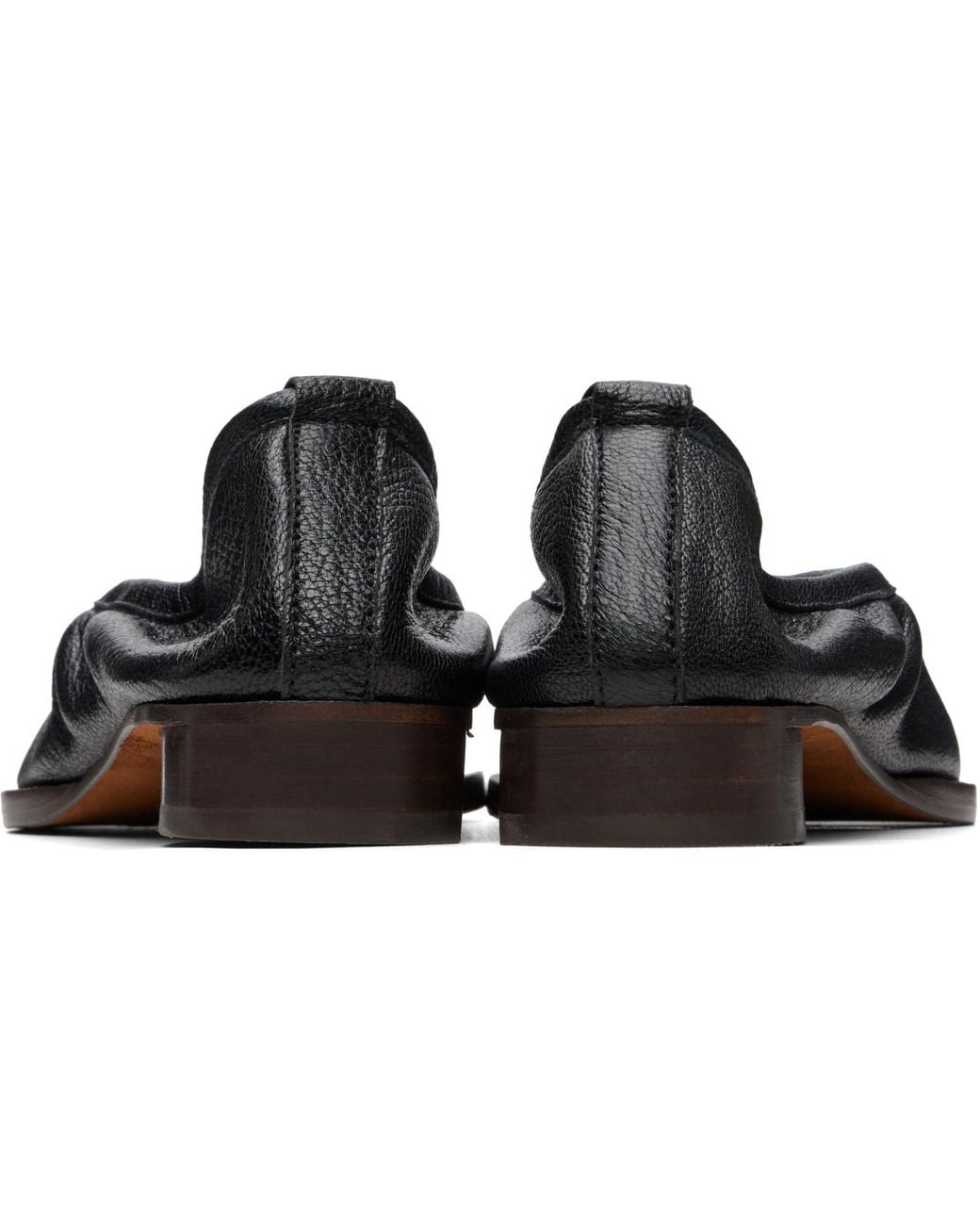 Hereu Black Puntera R Mid Ballerina Loafers