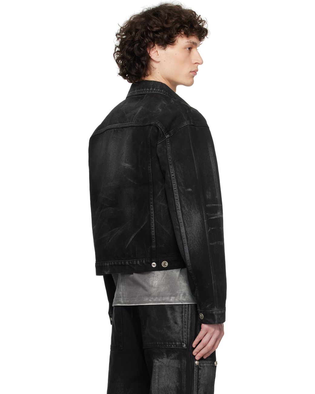 THUG CLUB Leave A Trace Denim Jacket in Black for Men | Lyst