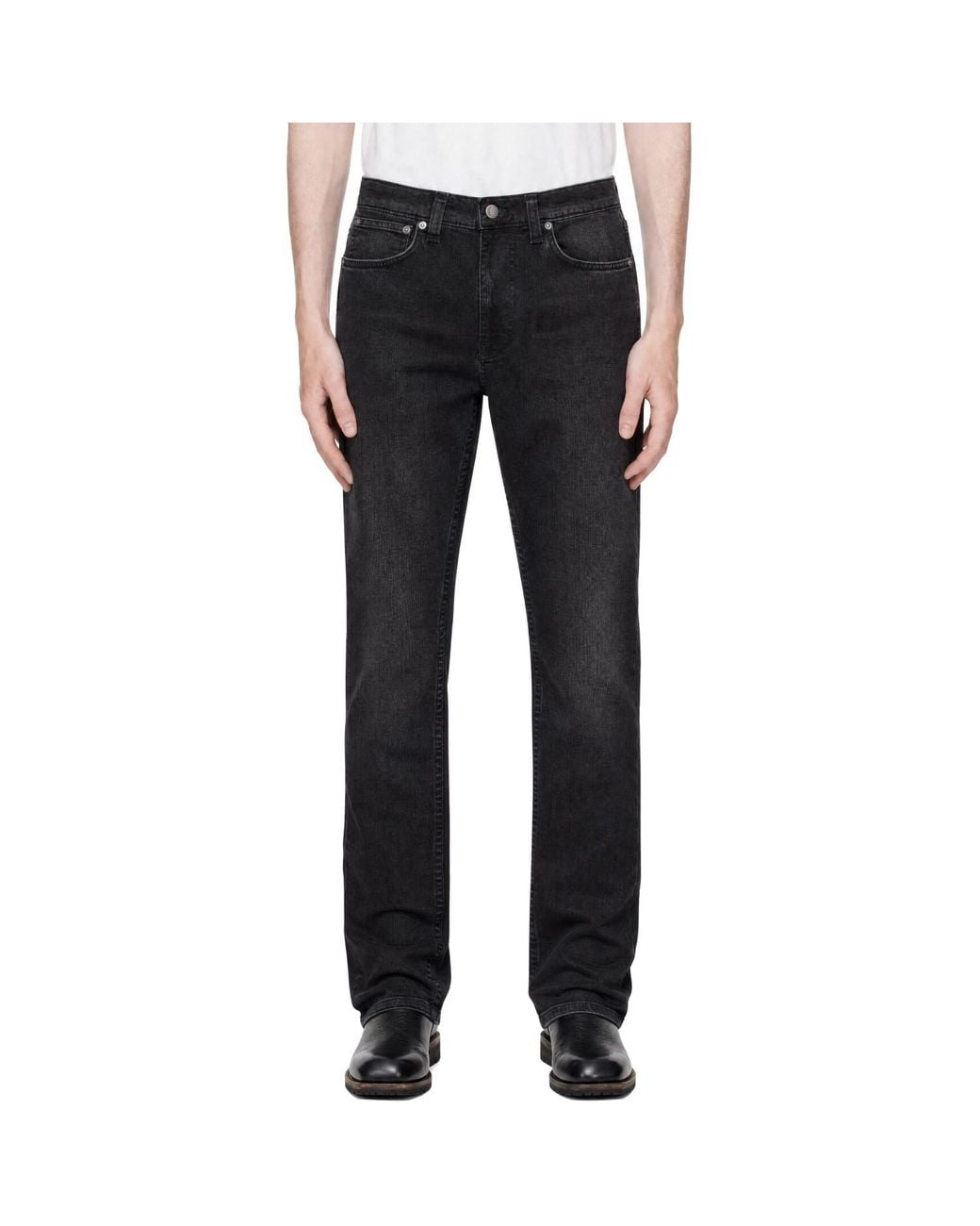 Nudie Jeans Black Lean Dean Jeans for men