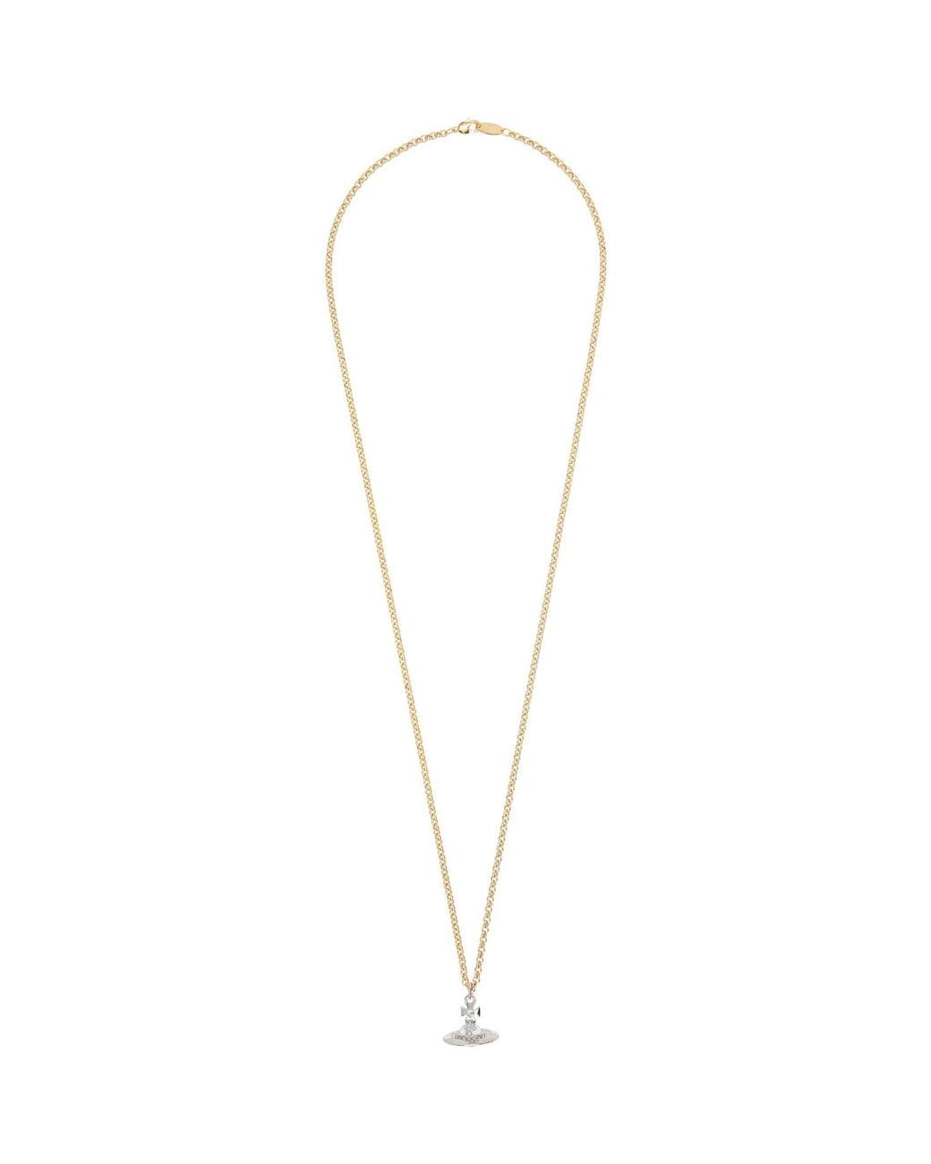 Vivienne Westwood Black New Tiny Orb Pendant Necklace for men