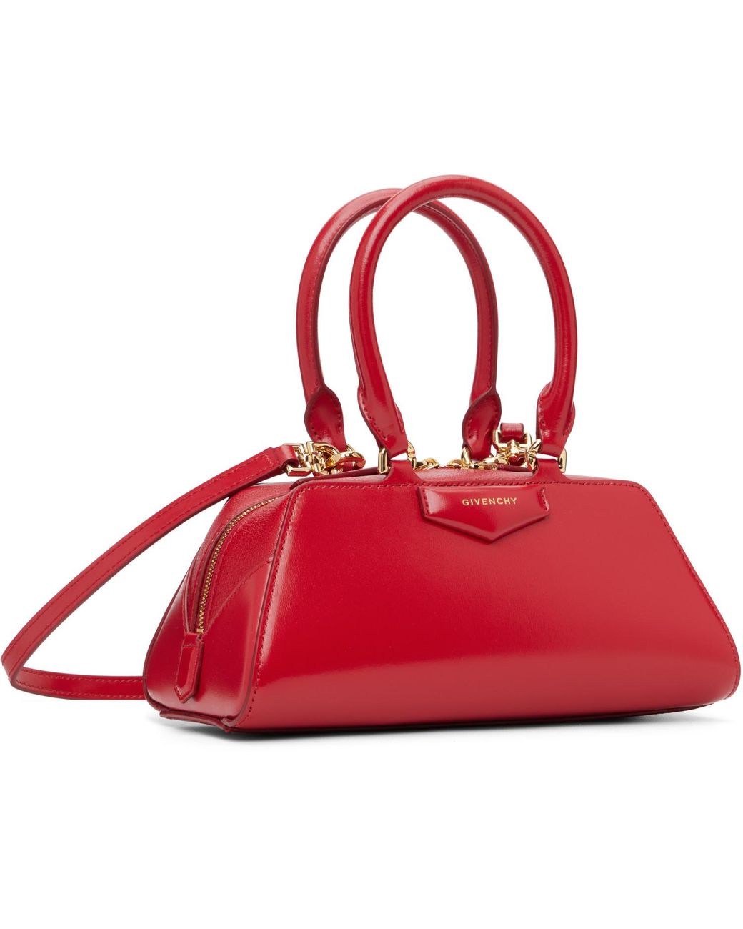 Givenchy Red Mini Antigona East-West Bag