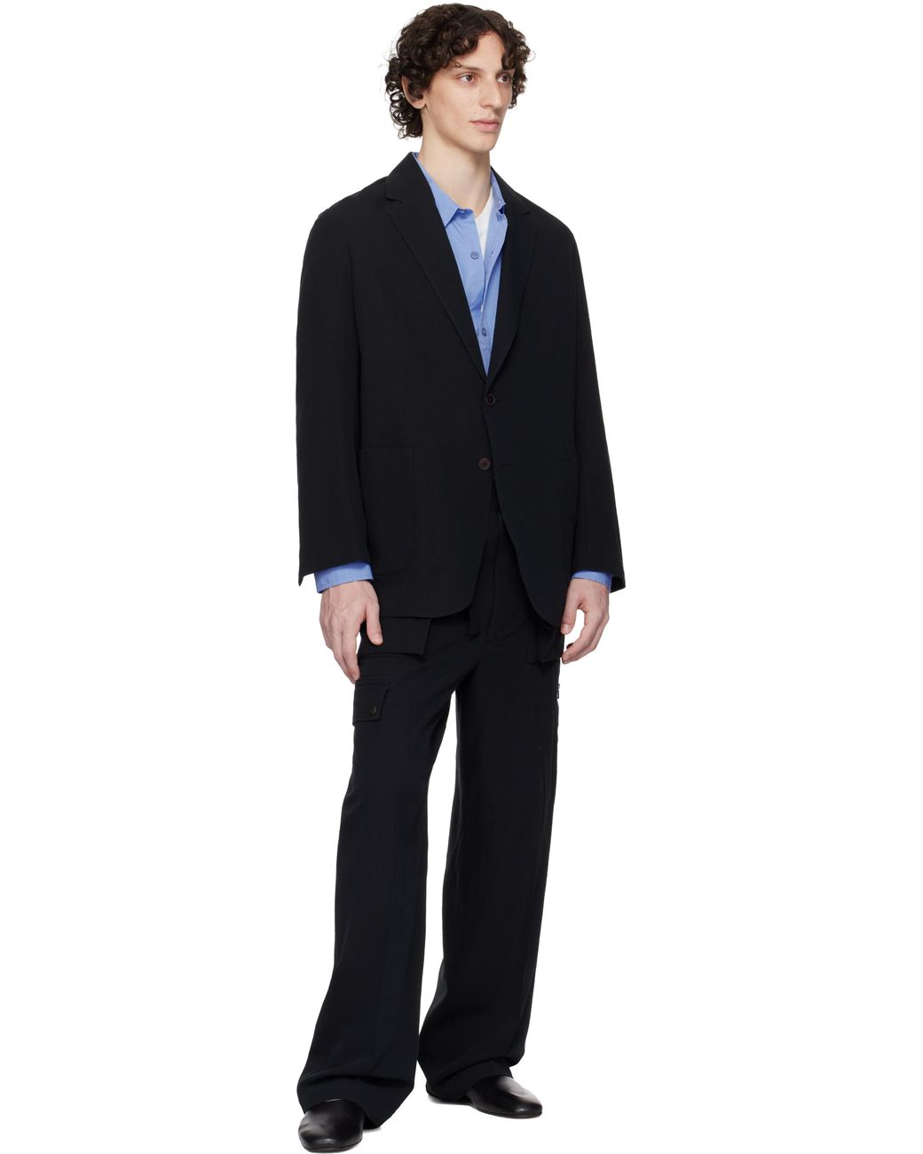 AURALEE Light Cotton Wool Viyella Cargo Pants in Black for Men | Lyst
