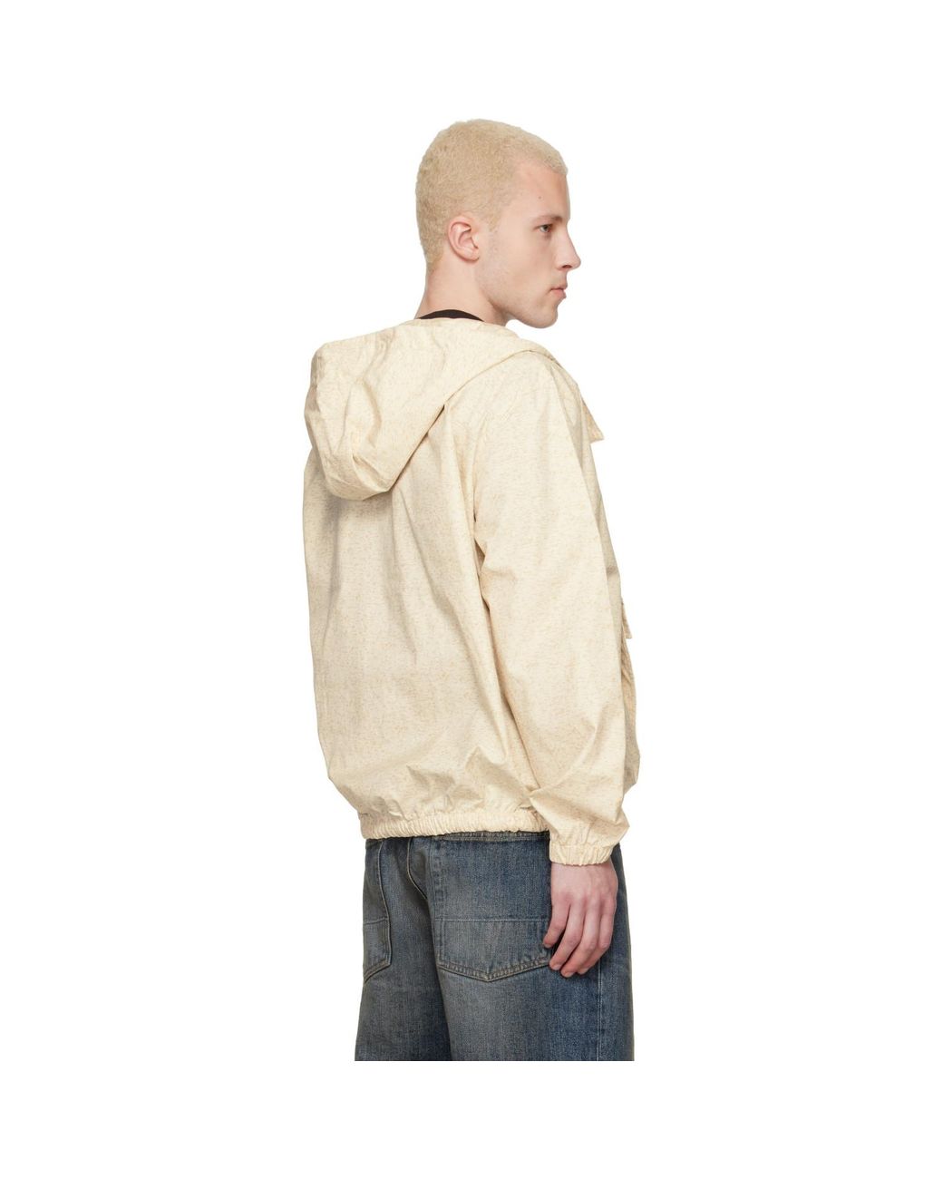 Lacoste Natural Water-Repellent Printed Jacket for men