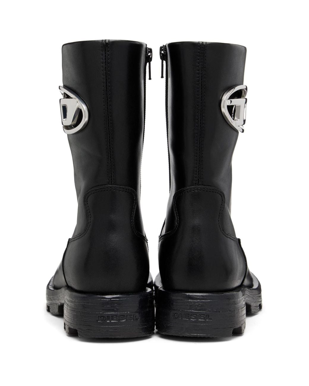 DIESEL Black D-Hammer Ankle Boots