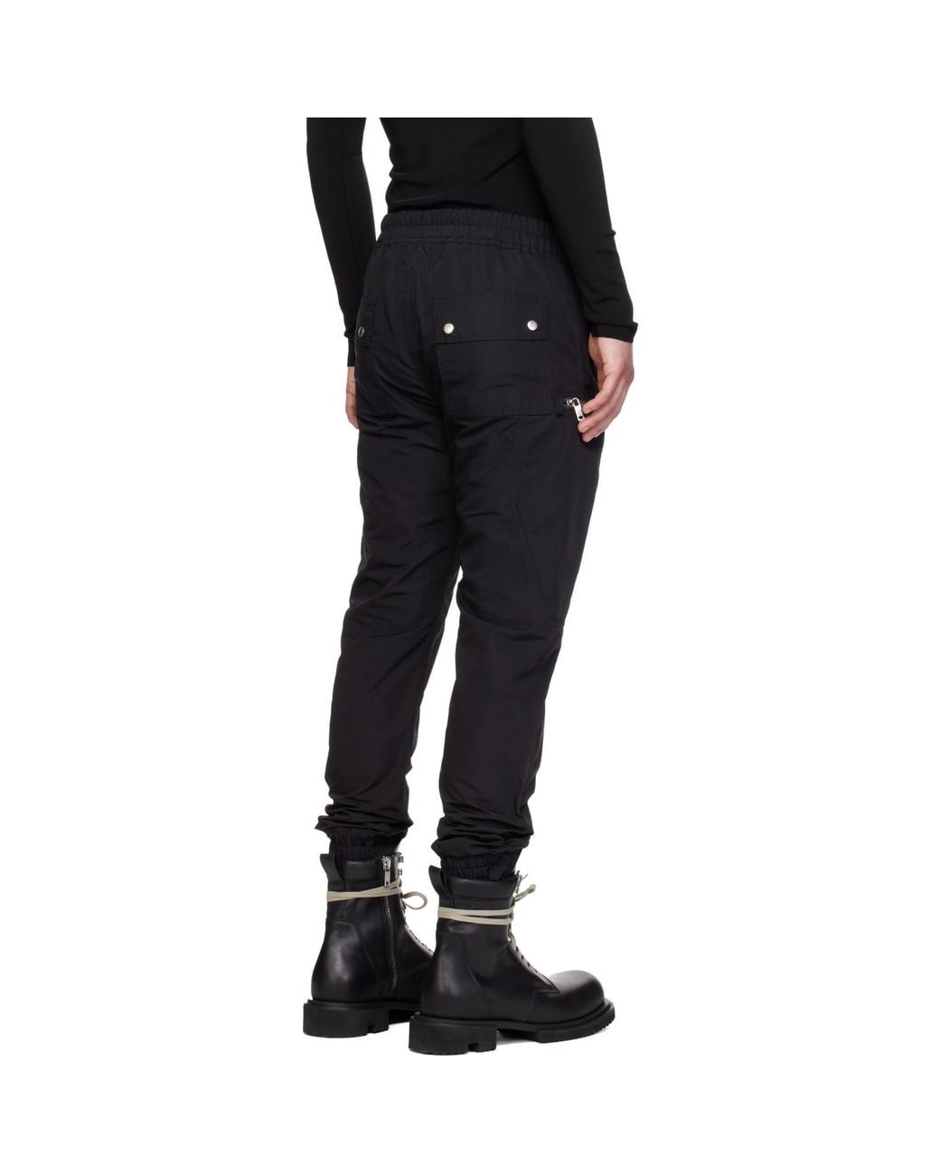 Rick Owens Black Temple Bauhaus Cargo Pants for men