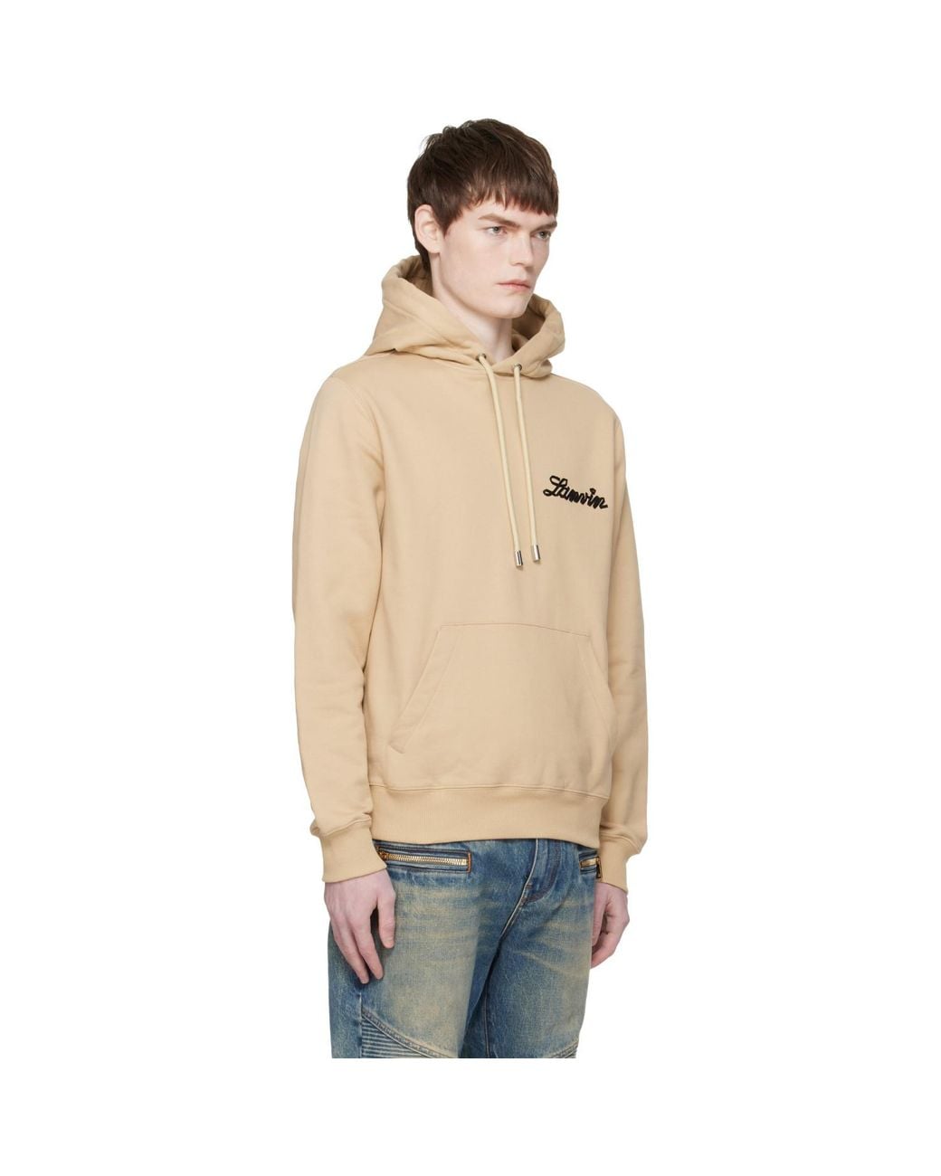 Lanvin Blue Tan Ribbon' Hoodie for men