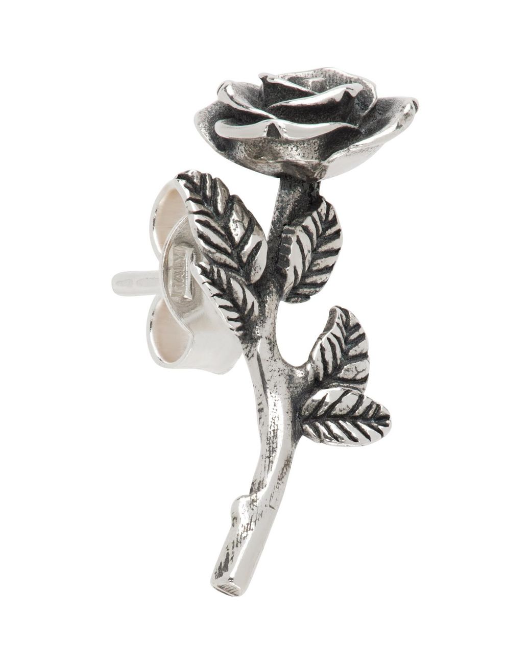 Emanuele Bicocchi Metallic Blooming Rose Stud Single Earring for men