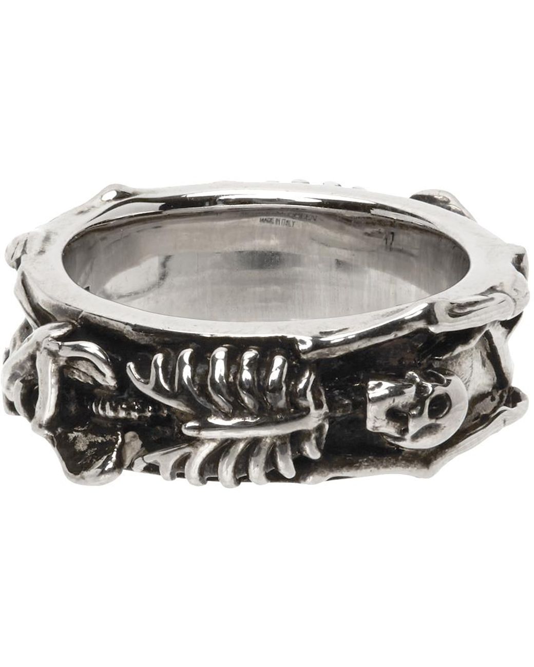 Alexander McQueen Dancing Skeleton Ring in Metallic for Men - Lyst