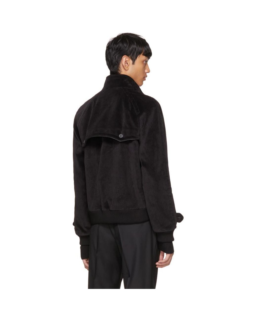 Prada Black Corduroy Jacket for Men | Lyst