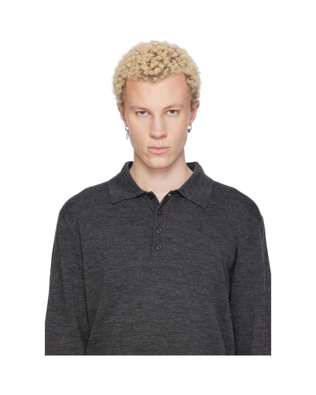 Justine Clenquet Black Denise Earrings for men
