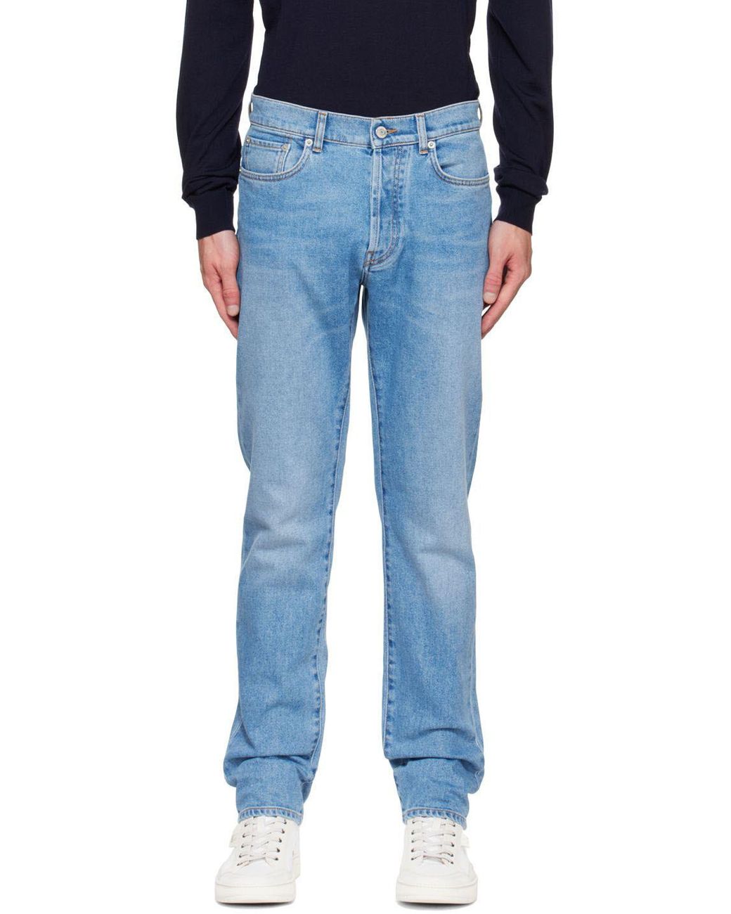 Dunhill Denim Blue Relaxed Straight Jeans for Men | Lyst