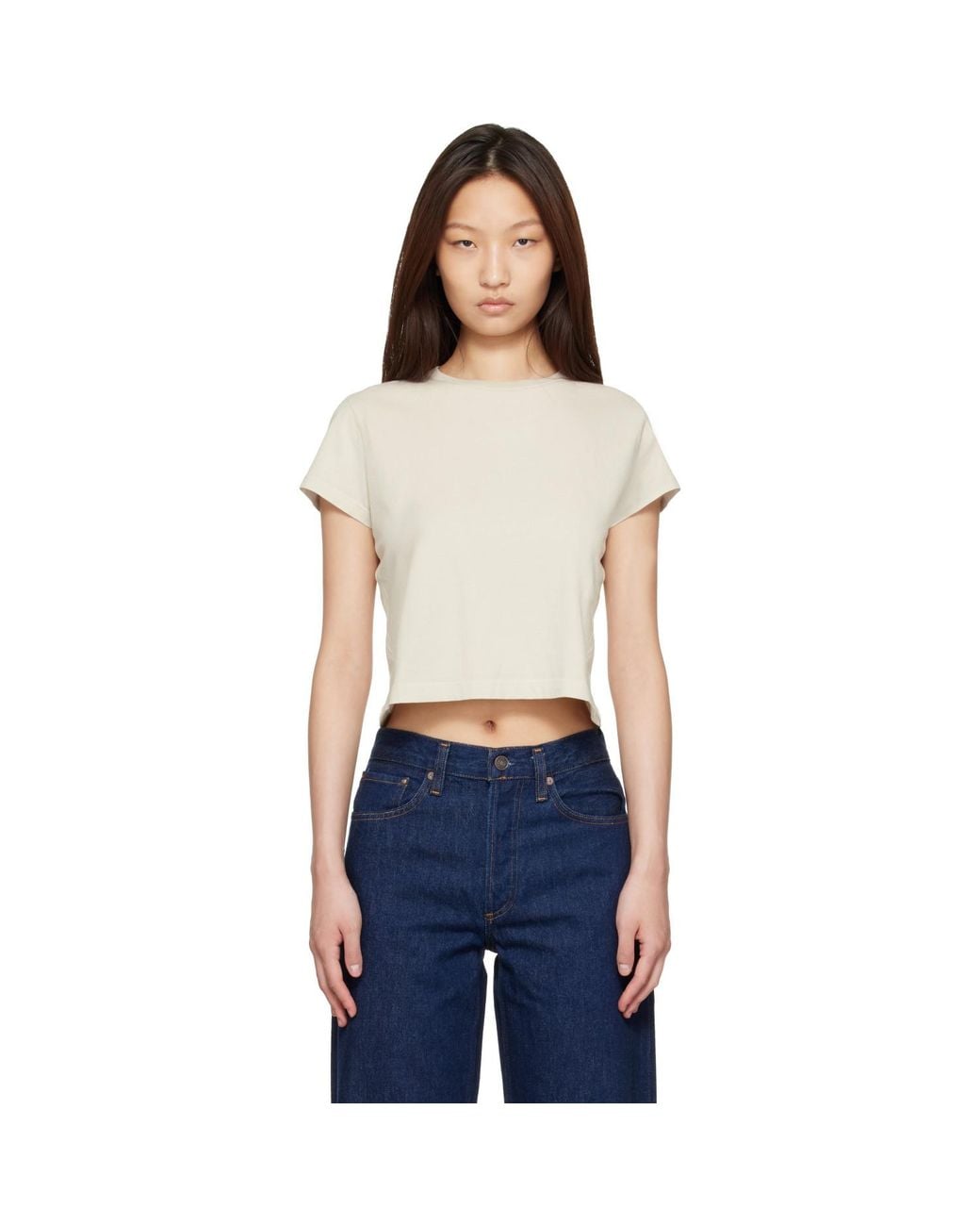 Agolde Blue Adine Shrunken T-Shirt
