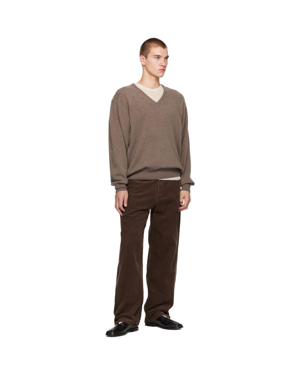 Pull En Cachemire À Col En V Ssstein pour homme en coloris Brown