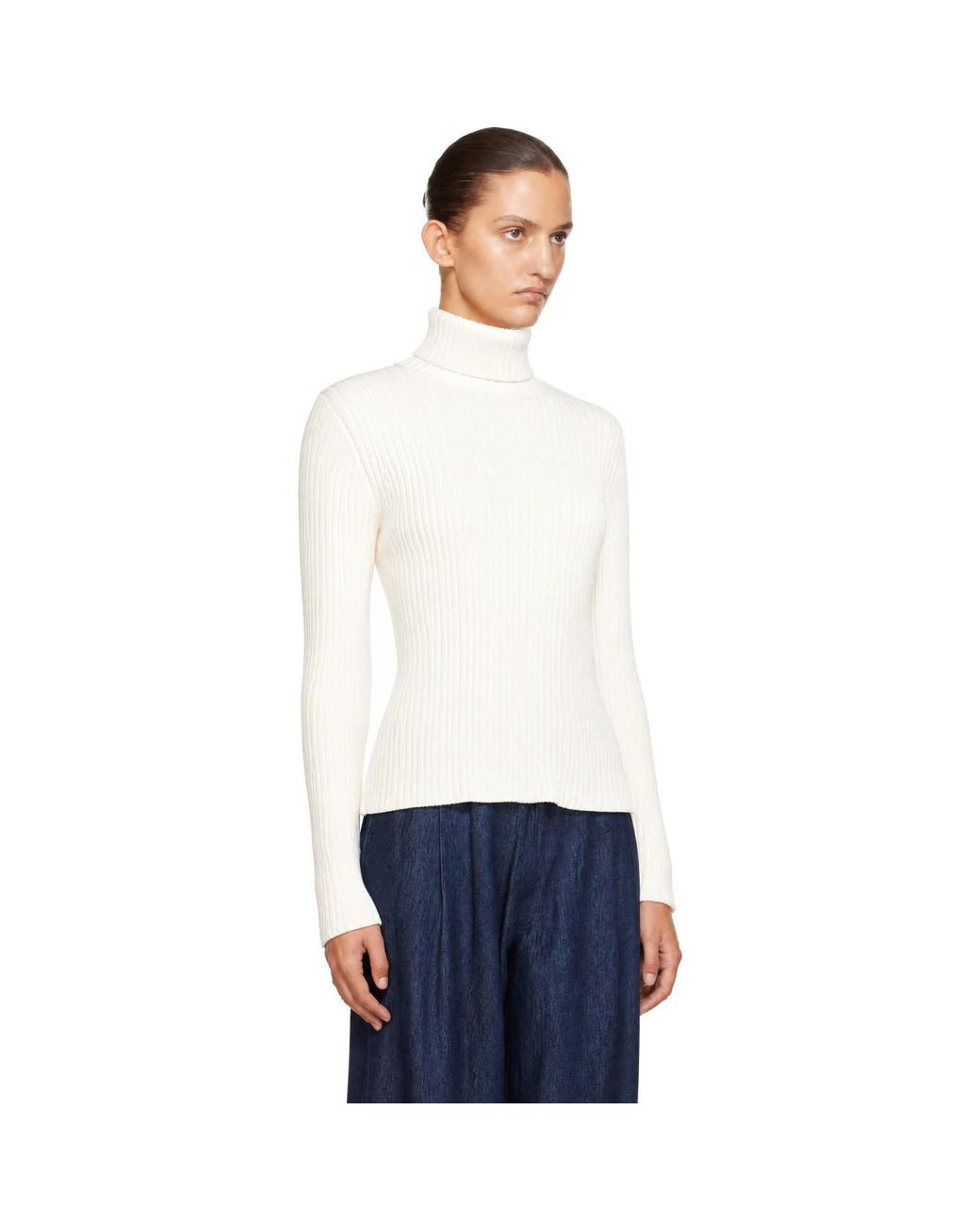 Still Here White Off- Miller Turtleneck Sweater