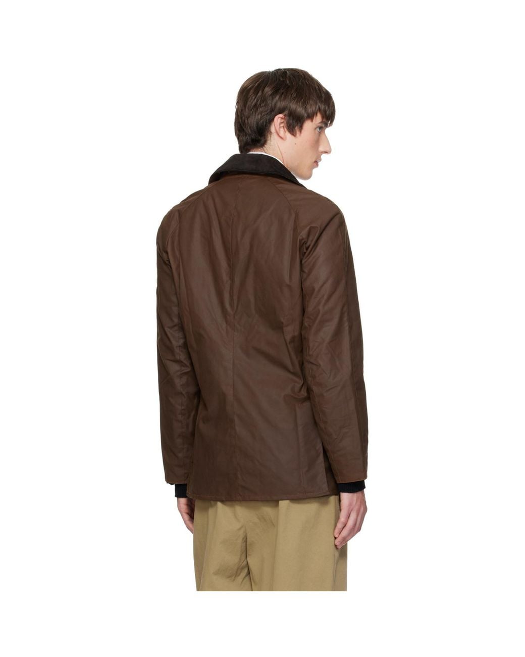 Barbour Brown Ashby Waxed Jacket for men