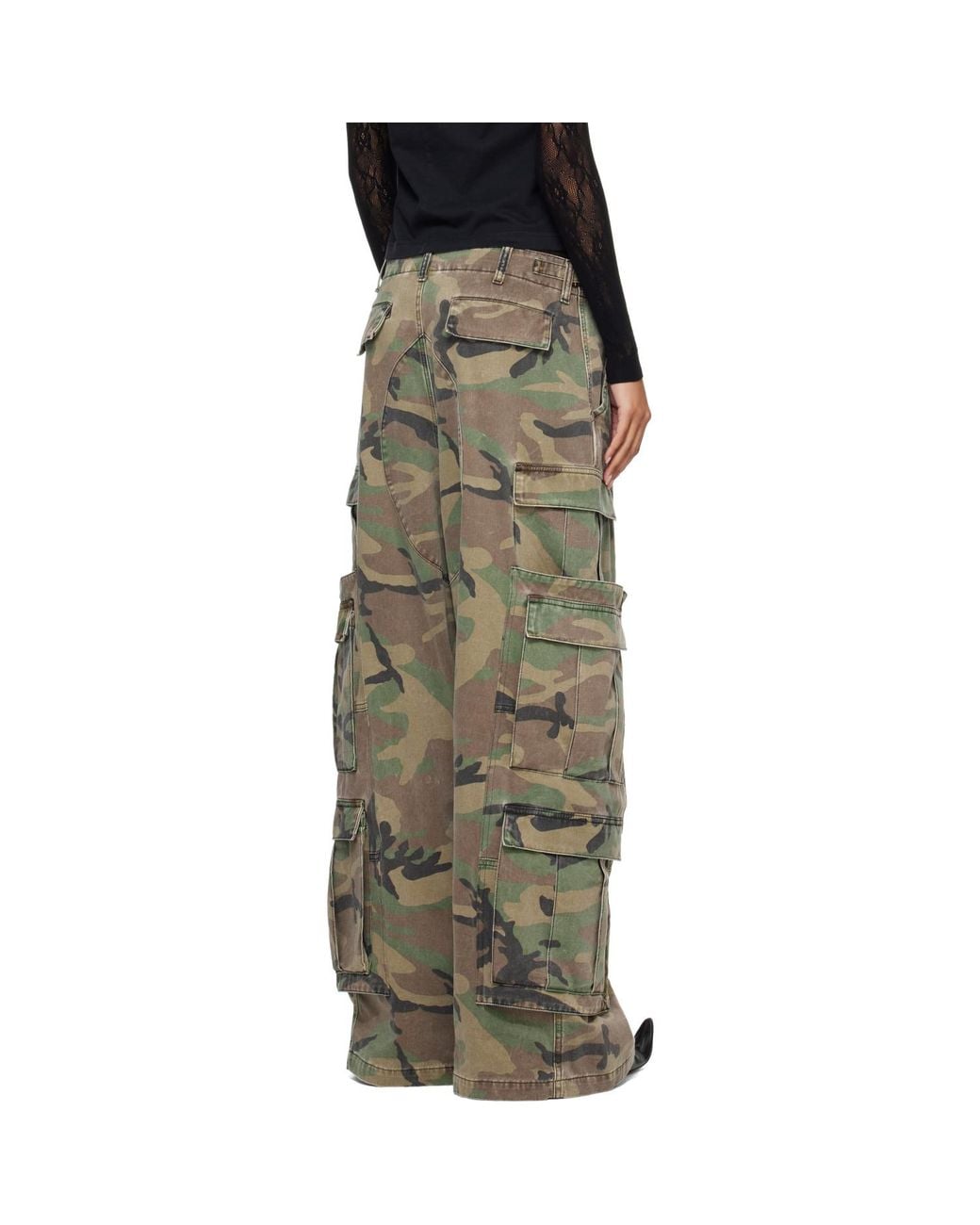Vetements Green Khaki Merged Cargo Pants