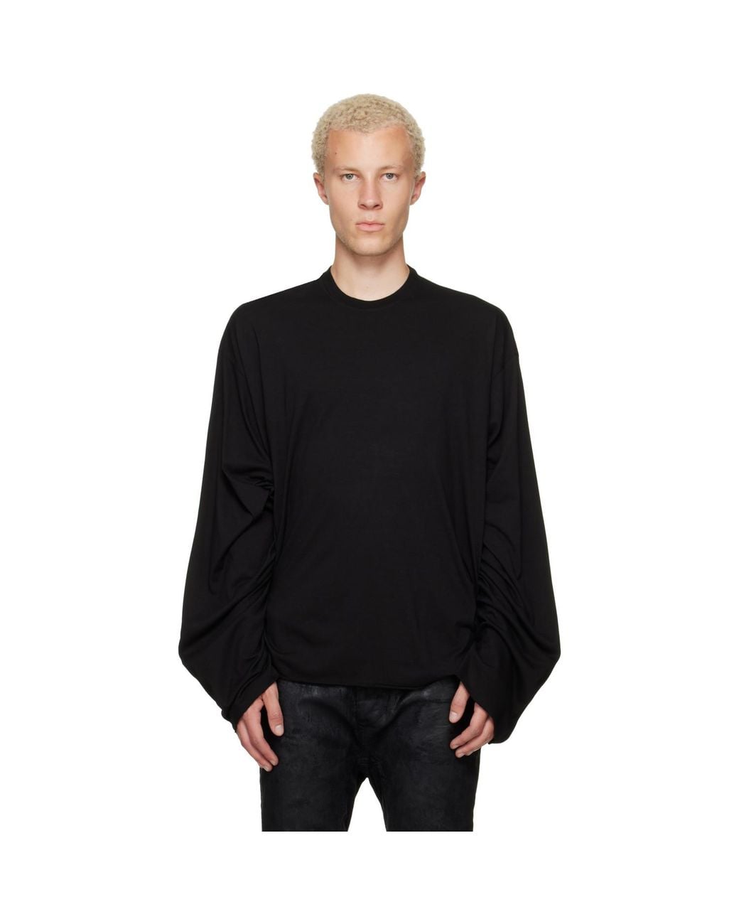 Julius Black Long Sleeve Over T-Shirt for men