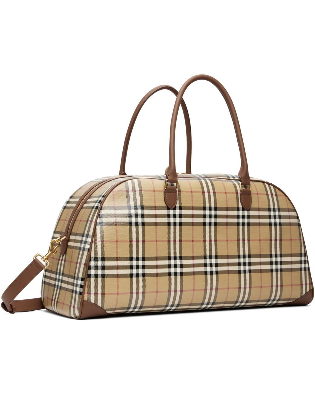 Burberry Metallic Check Holdall Duffle Bag for men