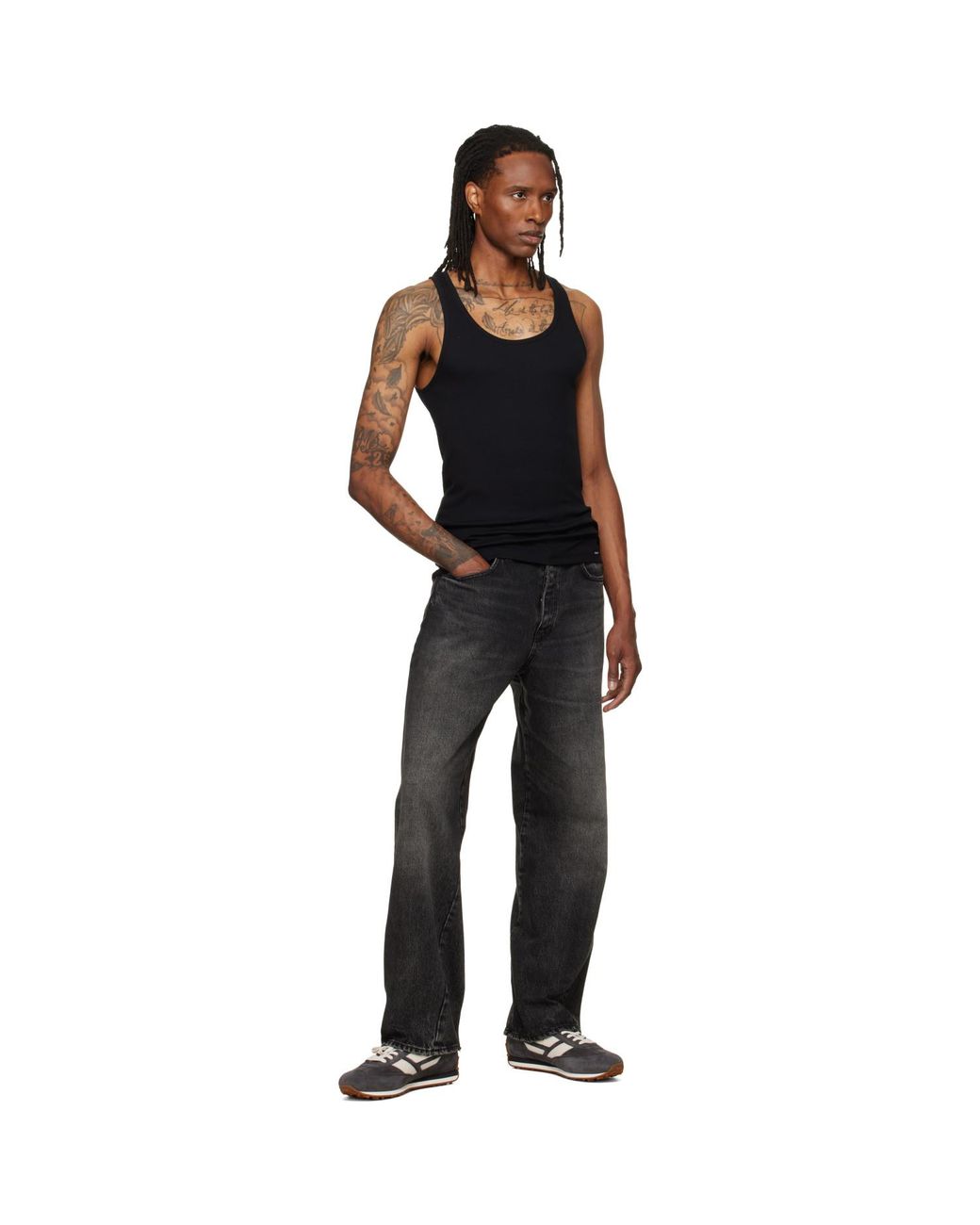 Tom Ford Black Ribbed Tank Top for men