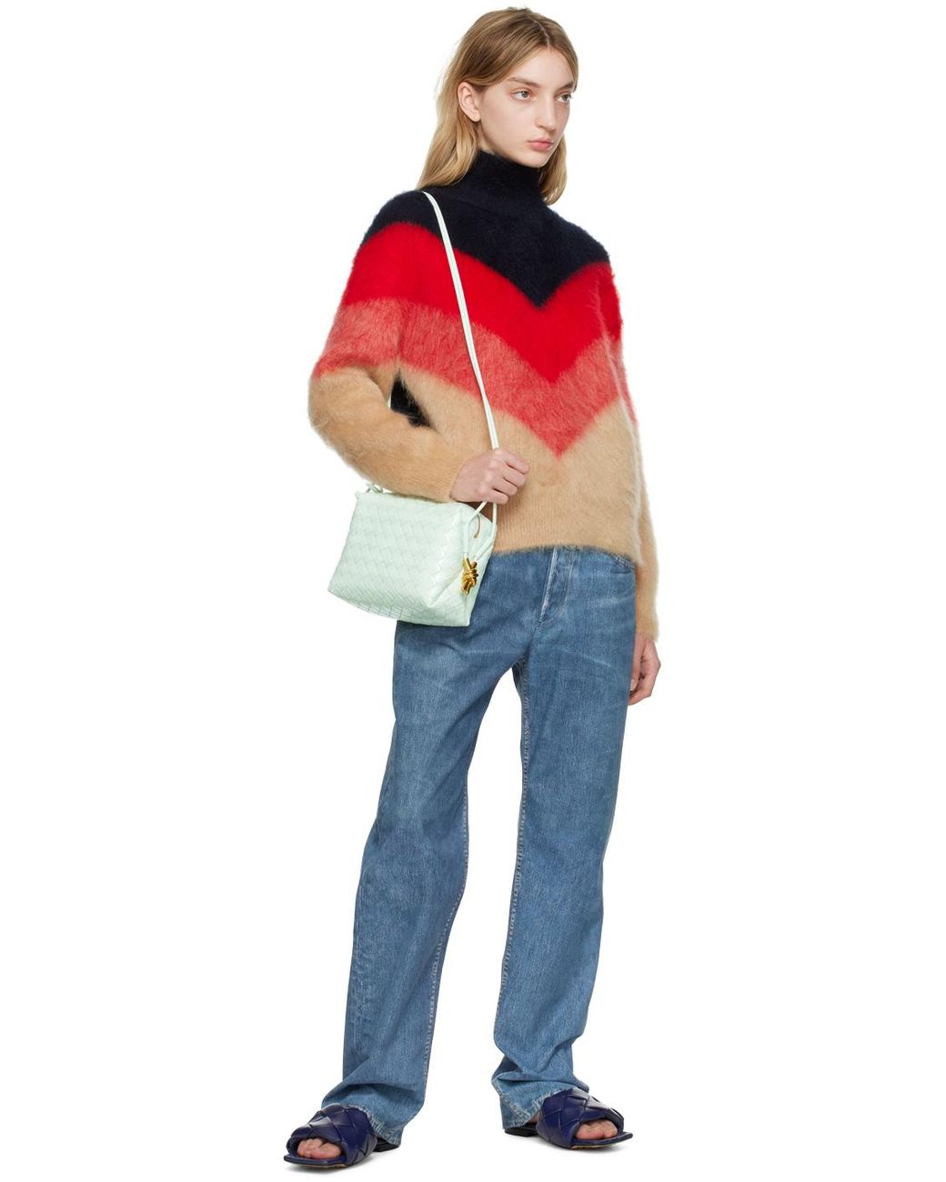 Bottega Veneta Green Small Loop Camera Bag