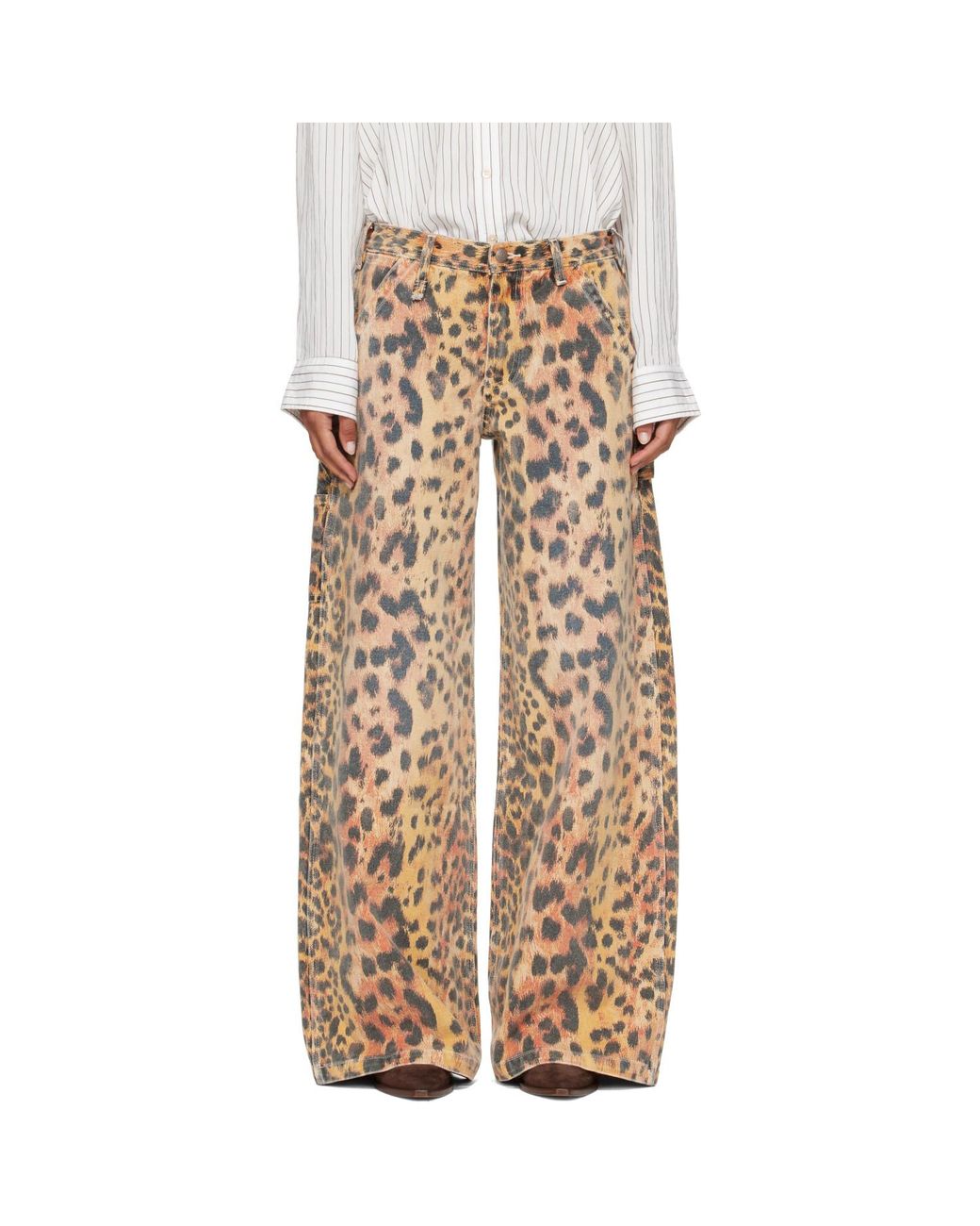 R13 Natural D'Arcy Flare Carpenter Jeans