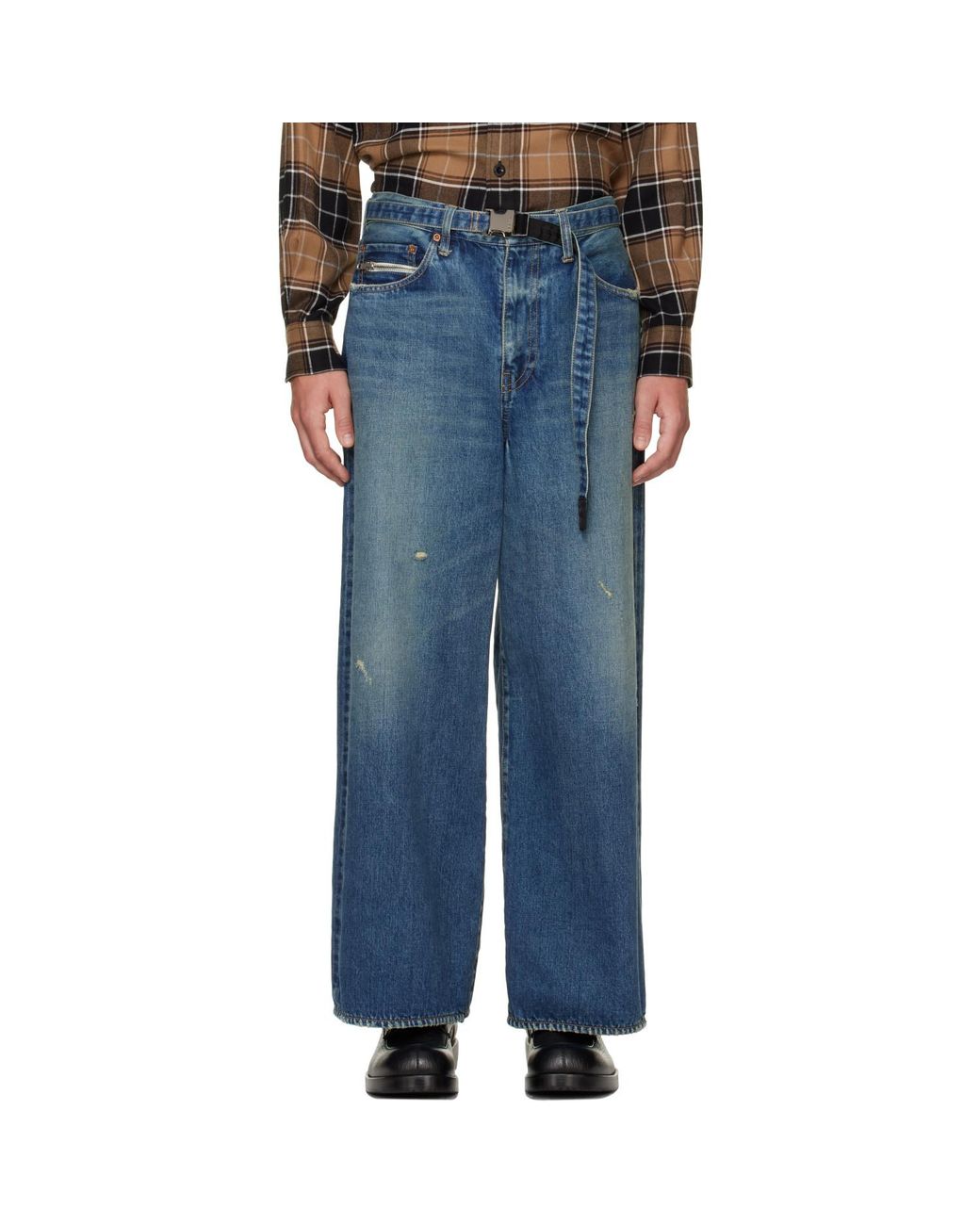 Sacai Blue Beyondexx Jeans for men