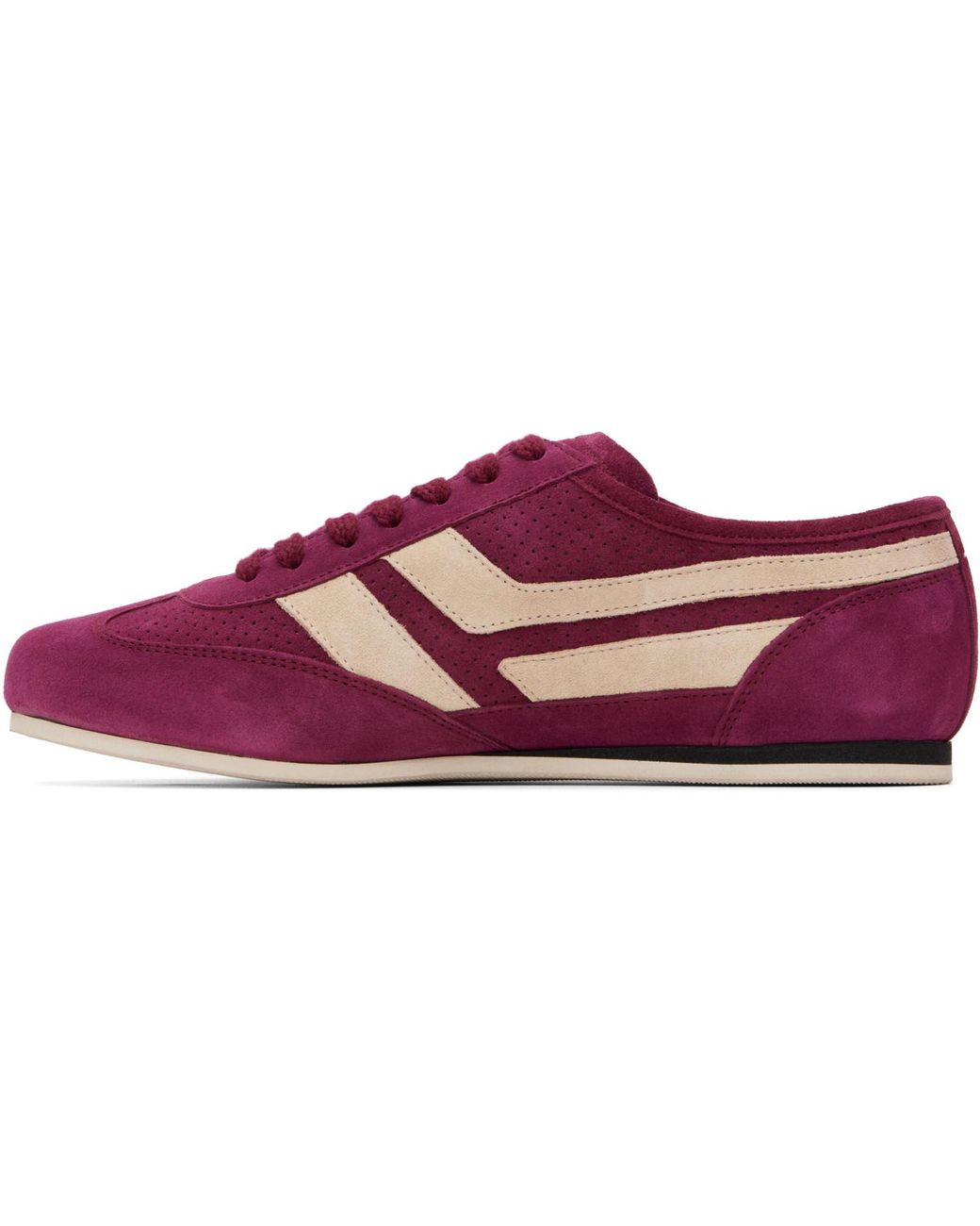 Tom Ford Purple Perforated Suede Brook Sneakers for men