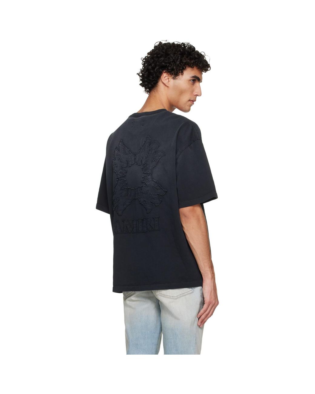Amiri Black Ma Quad Oversized T-Shirt for men