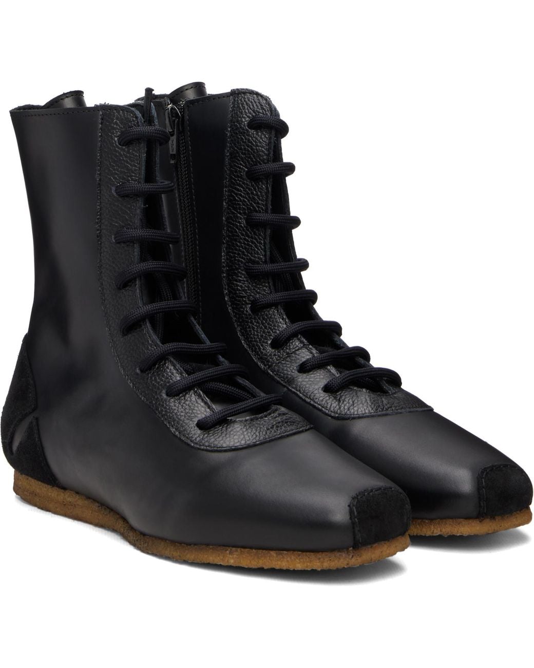 STEFAN COOKE Black Slash Heel Boxer Sneakers