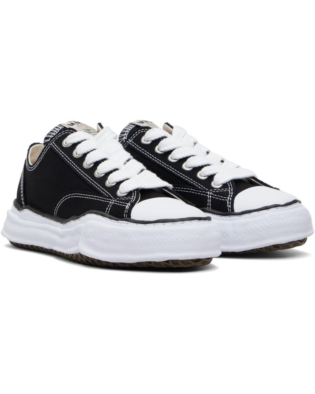 Maison Mihara Yasuhiro Black 'Peterson' Og Sole Canvas Low-Top Sneakers for men