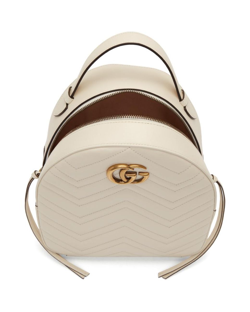 Gucci marmont White Mystic Backpack GG Lion Leather Italy Bag
