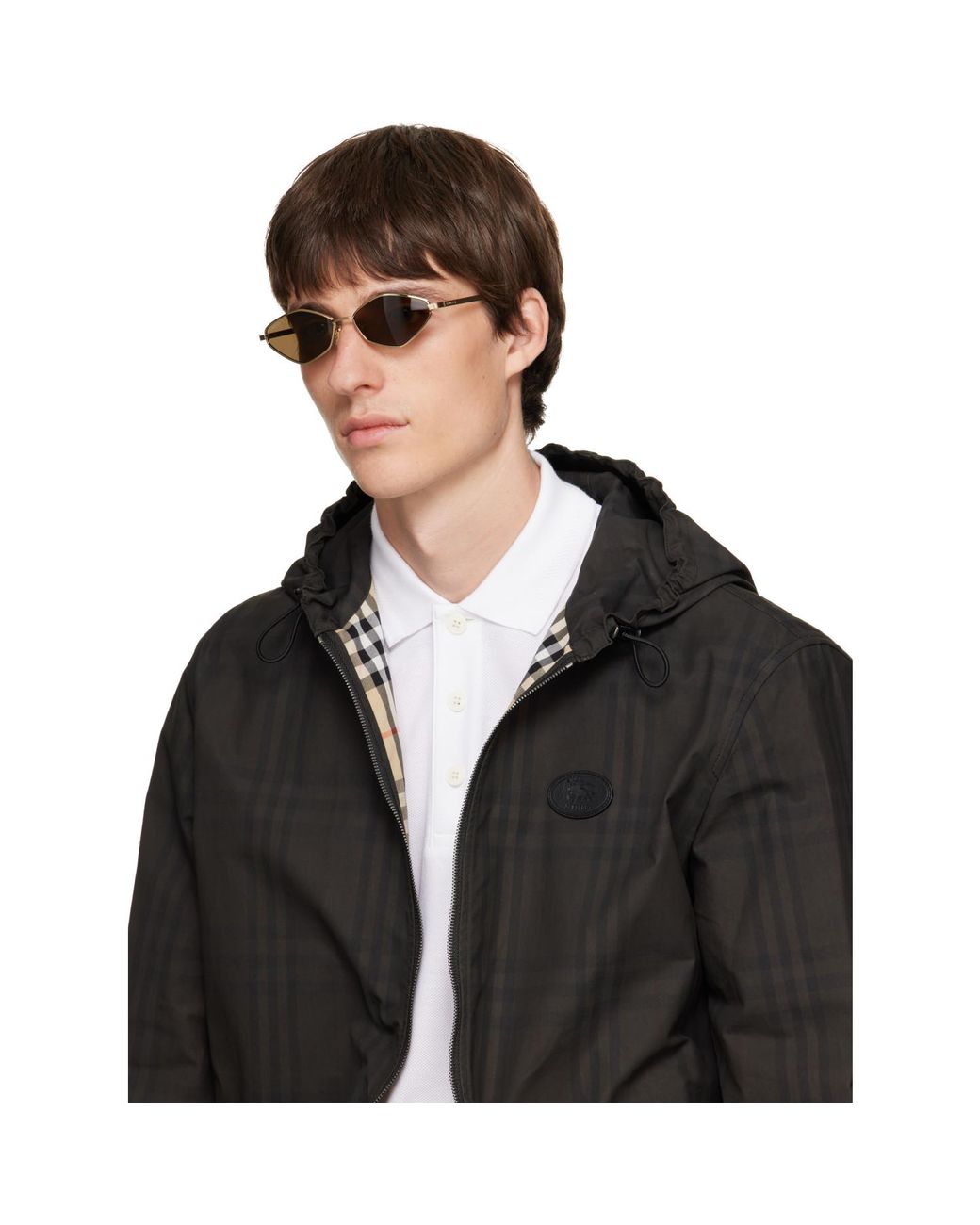 Gucci Brown Geometric-Frame Sunglasses for men
