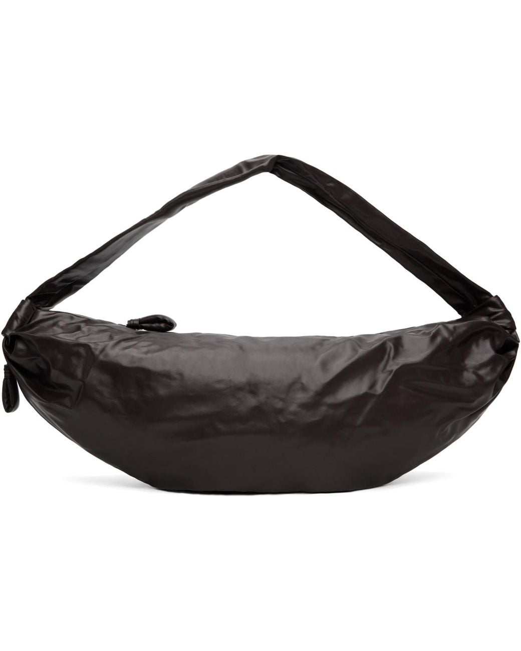 Lemaire Black Large Soft Croissant Bag